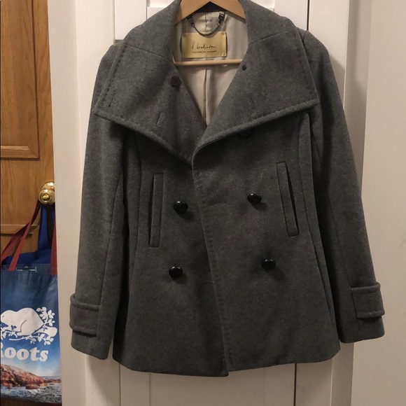SOLD Aritzia T. Baabaton Howell Pea Coat Grey - Picture 3 of 5